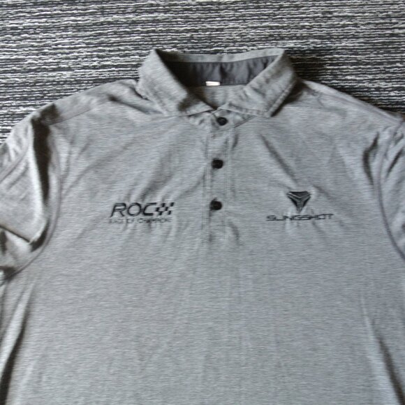 Men's Lululemon Grey Polo - Polaris Slingshot Racing Branded ROC - Size XL - Picture 9 of 13